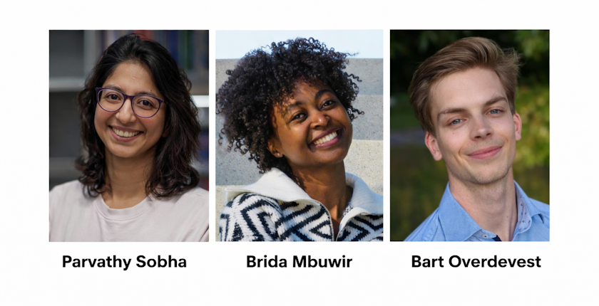 Author, Parvathy Sobha, Brida Mbuwir and Bart Overdevest, EUSEW Young Energy Ambassadors