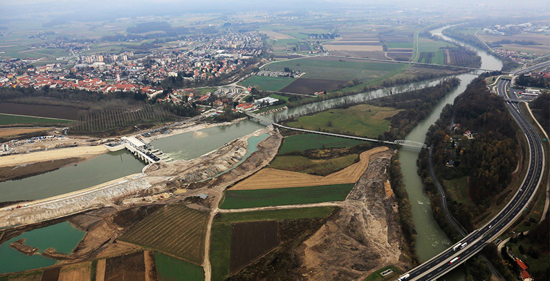 Uspešno započete mokre probe na HE Brežice