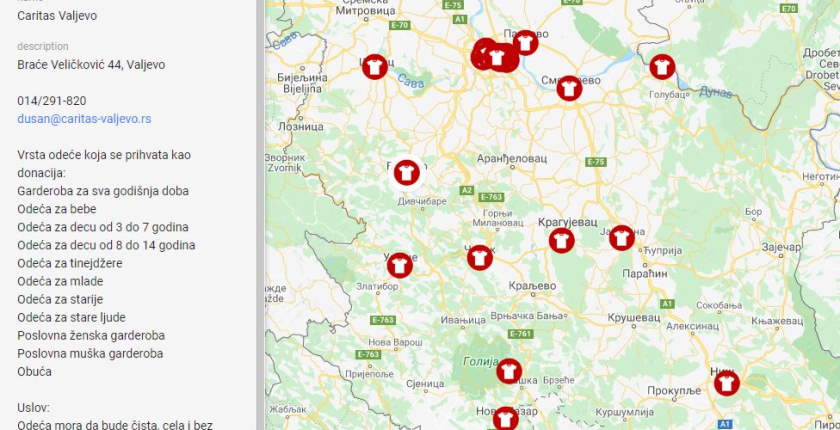 doniranje odece spisak tekstilni otpad