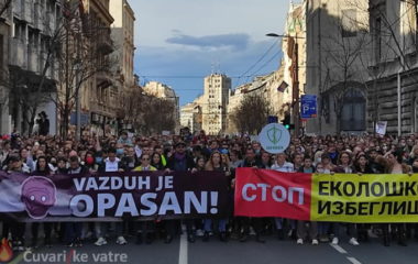 Protest 3 bezopasan vazduh stop ekološkom izbeglistvu