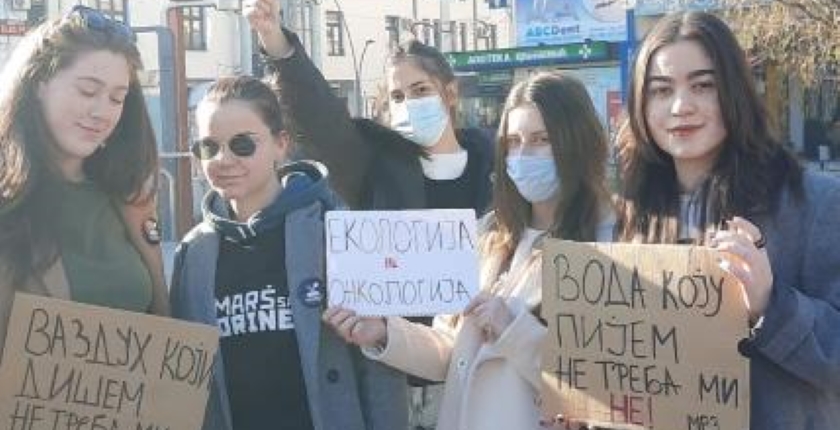 Cacanski srednjoskolci protest Rio Tinta pritiscima