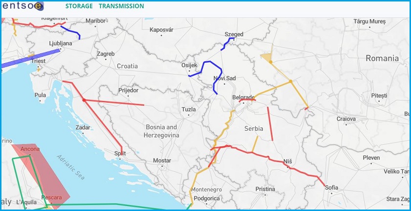 ems investicije dalekovodi interkonekcije entsoe