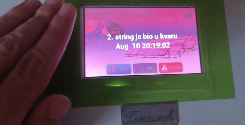 alarm za detekciju kvarova na solarnim panelima