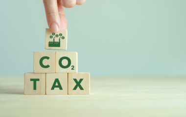 Carbon tax, CO2 tax, environmental and social responsibility business concept. Taxation for nature pollution. Supporting to limit climate change and globle warming problem. Controlling carbon emission