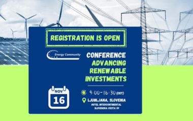 Konferencija Energetske zajednice o unapređenju investicija u obnovljive izvore biće održana 16. novembra u Ljubljani
