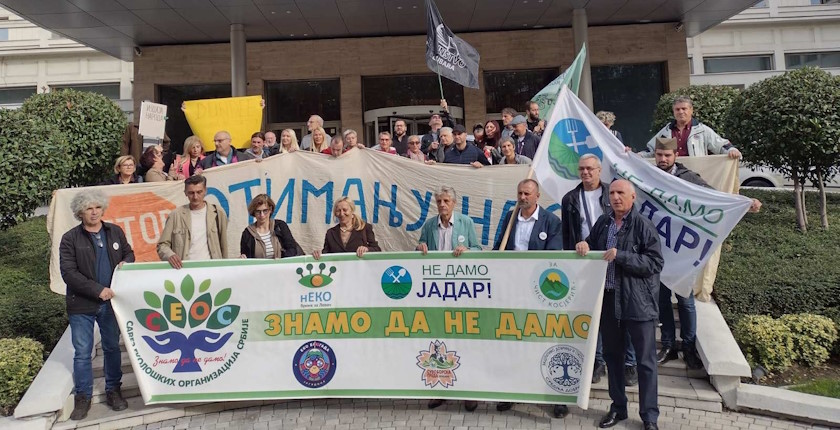 SEOS Nezadovoljni gradani eko aktivisti konferenciju mineralnim resursima Beogradu