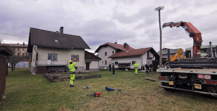 postavljanje novog gnezda za rode