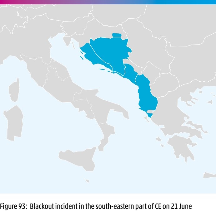 balkan nestanak struje 2024 dalekovodi entso izvestaj bih crna gora albanija hrvatska