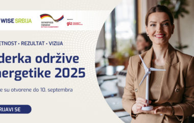 WISE Srbija mreža žena, pod pokroviteljstvom Nemačke organizacije za međunarodnu saradnju (GIZ), objavila je konkurs za izbor Liderke održive energetike za 2025. godinu.