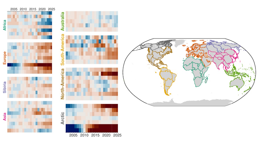 svet skladistenje vode suša satelitski snimci analiza kontinenti