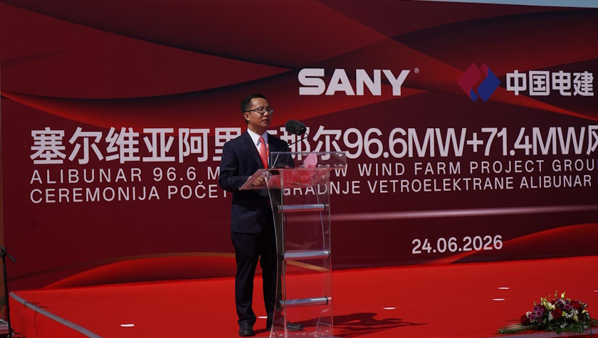 SANY Renewable Energy zapoceo izgradnju vetroparkova Alibunar Tang Chao Cao