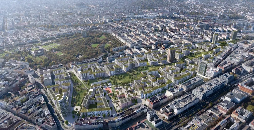Bec, Zeleno jezgro novog gradskog kvarta snizavace temperaturu i do 2,5 stepena
