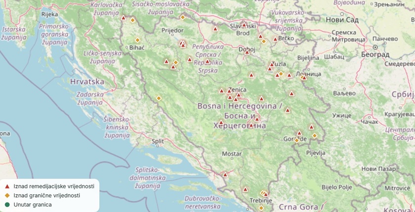 bih mapa ekoloskih zarista lokacije