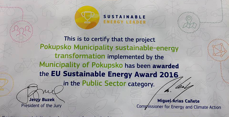 Pokupsko Municipality – Winner of EUSEW 2016 Public Sector Award