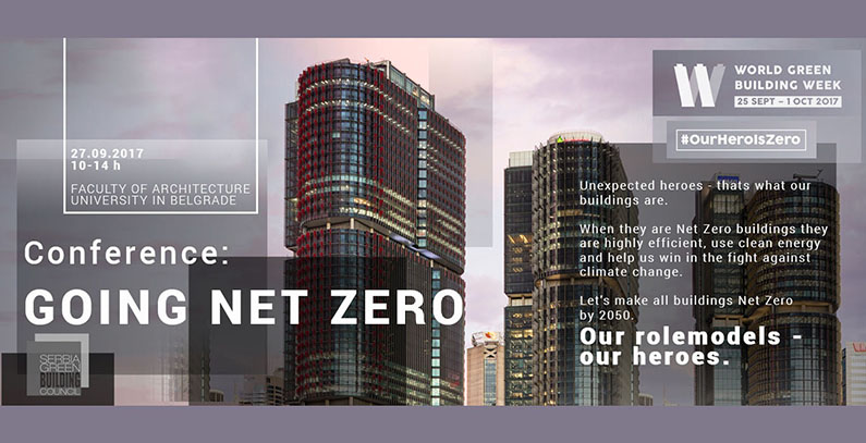 Conference Going net zero on green buildings to be held in Belgrade