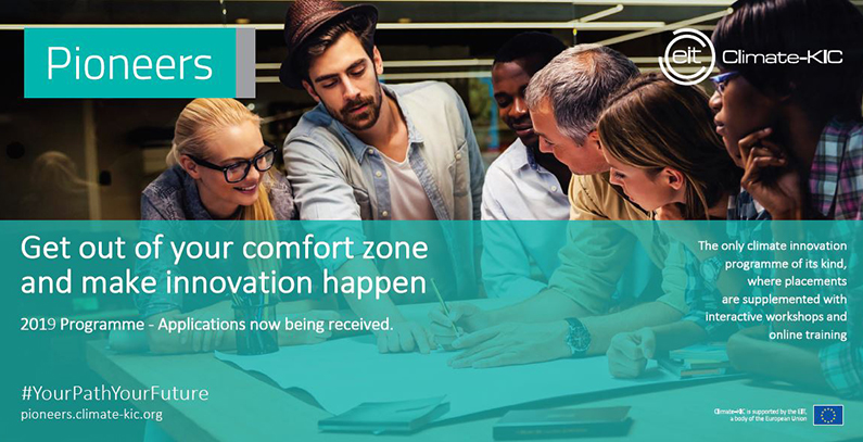 Apply for Climate-KIC Pioneers into Practice and get paid placement in one of 18 European states