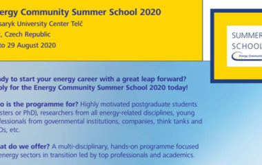 Energy Community Summer School in Czechia open for applications