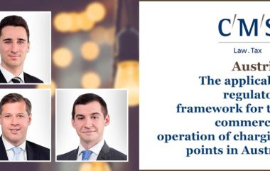 The applicable regulatory framework for the commercial operation of charging points in Austria