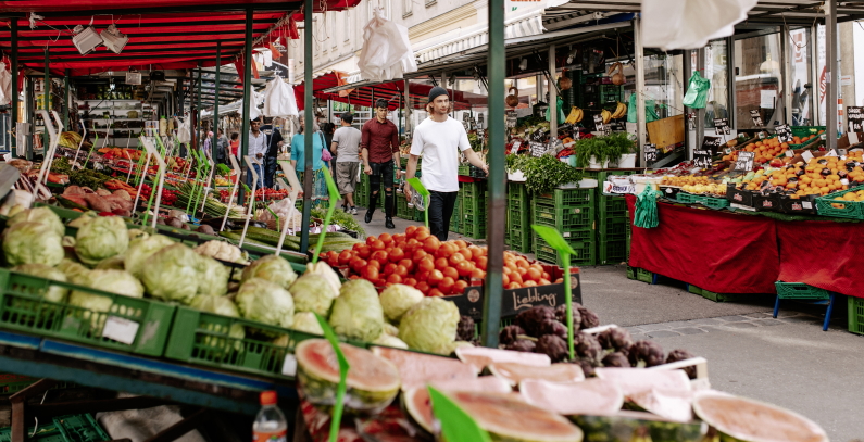 Vienna greenest city Brunnenmarkt