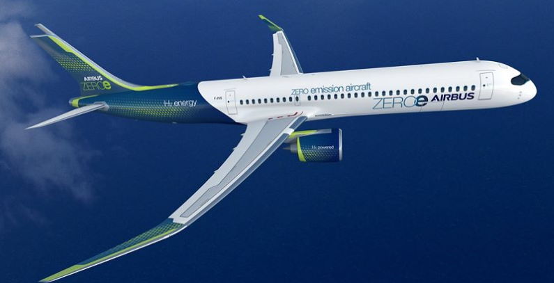 Airbus shows concepts hydrogen hybrid airplanes