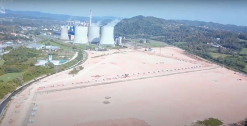 Construction site for Tuzla 7 coal project Energy Community sanctions