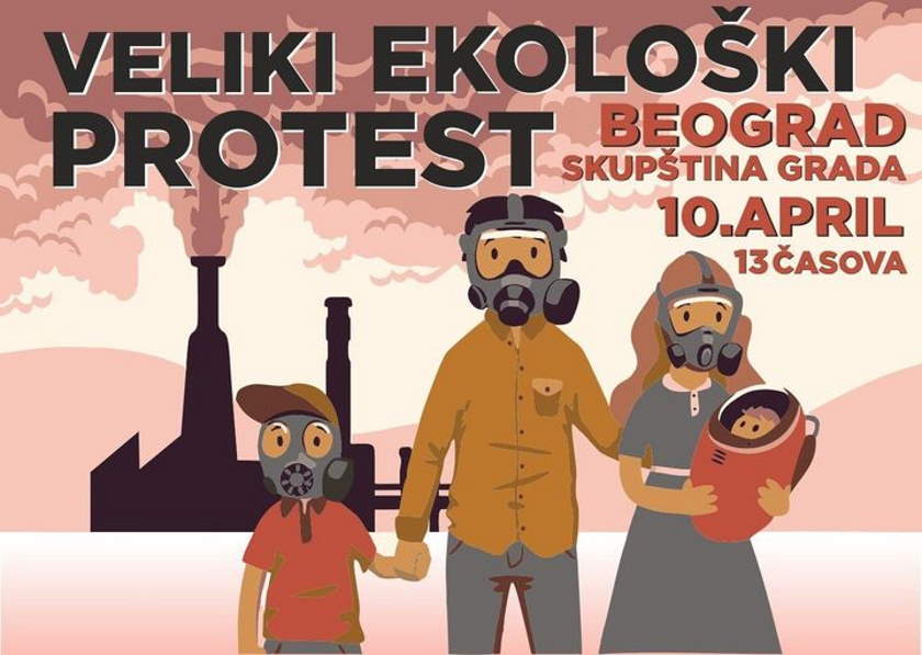 Ecological Uprising protest April Belgrade