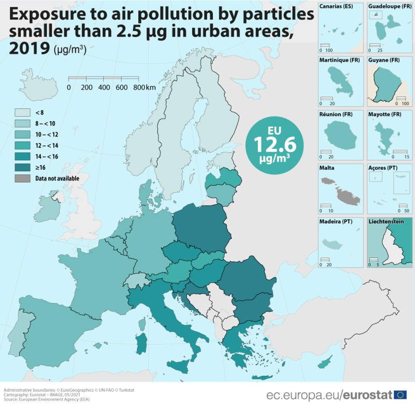 Bulgaria, Poland, Romania, Croatia are most polluted EU countries with PM2.5