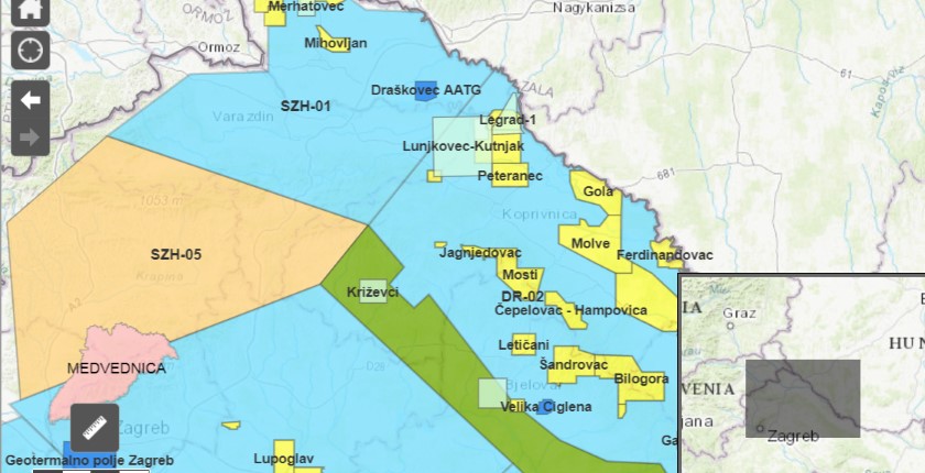 High geothermal energy potential Croatia north