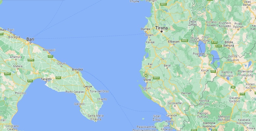 italy albania pipeline water adriatic sea