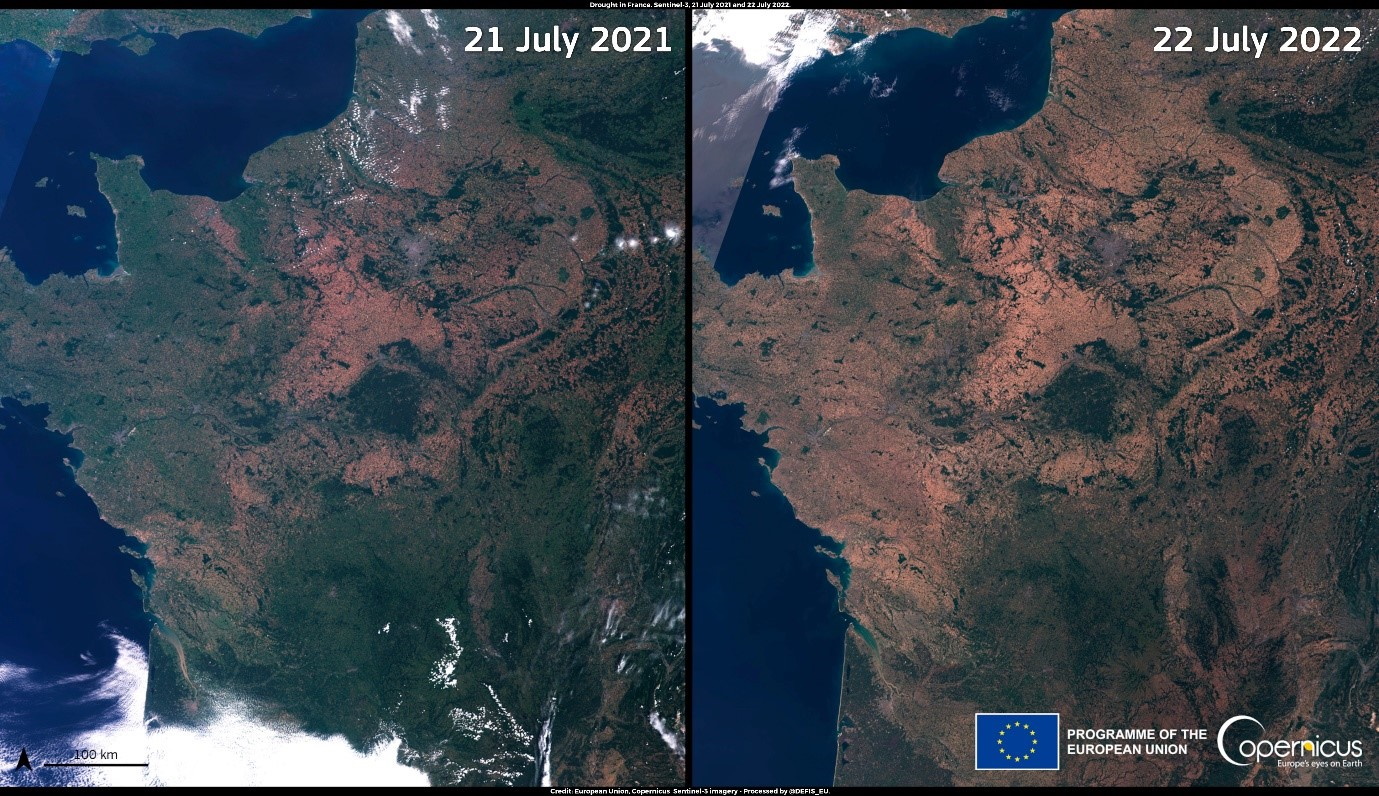 copernicus drought eu france 2022