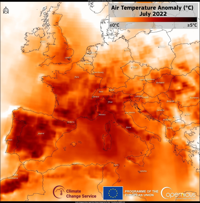 copernicus eu heatwaves 2022