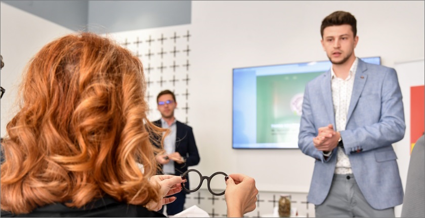 Glasses frame,made of the coffee grounds