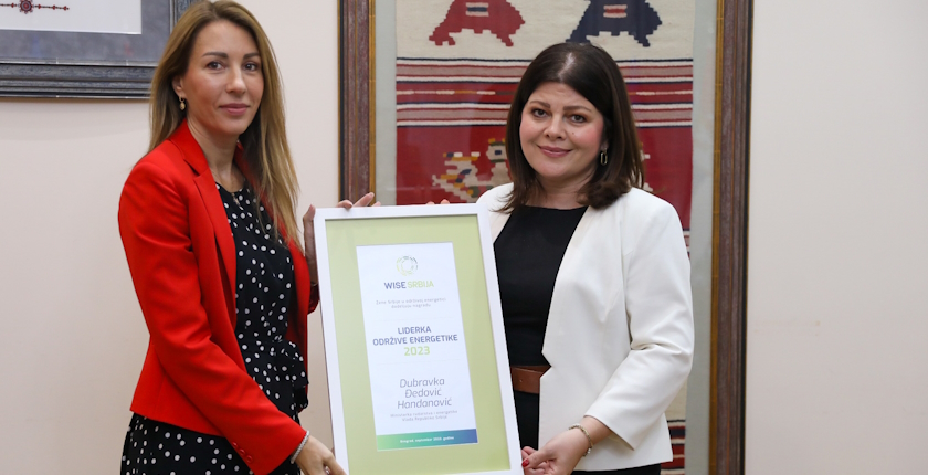 Minister Dubravka Dedovic Djedovic Handanovic Female Leader of Energy Transition award