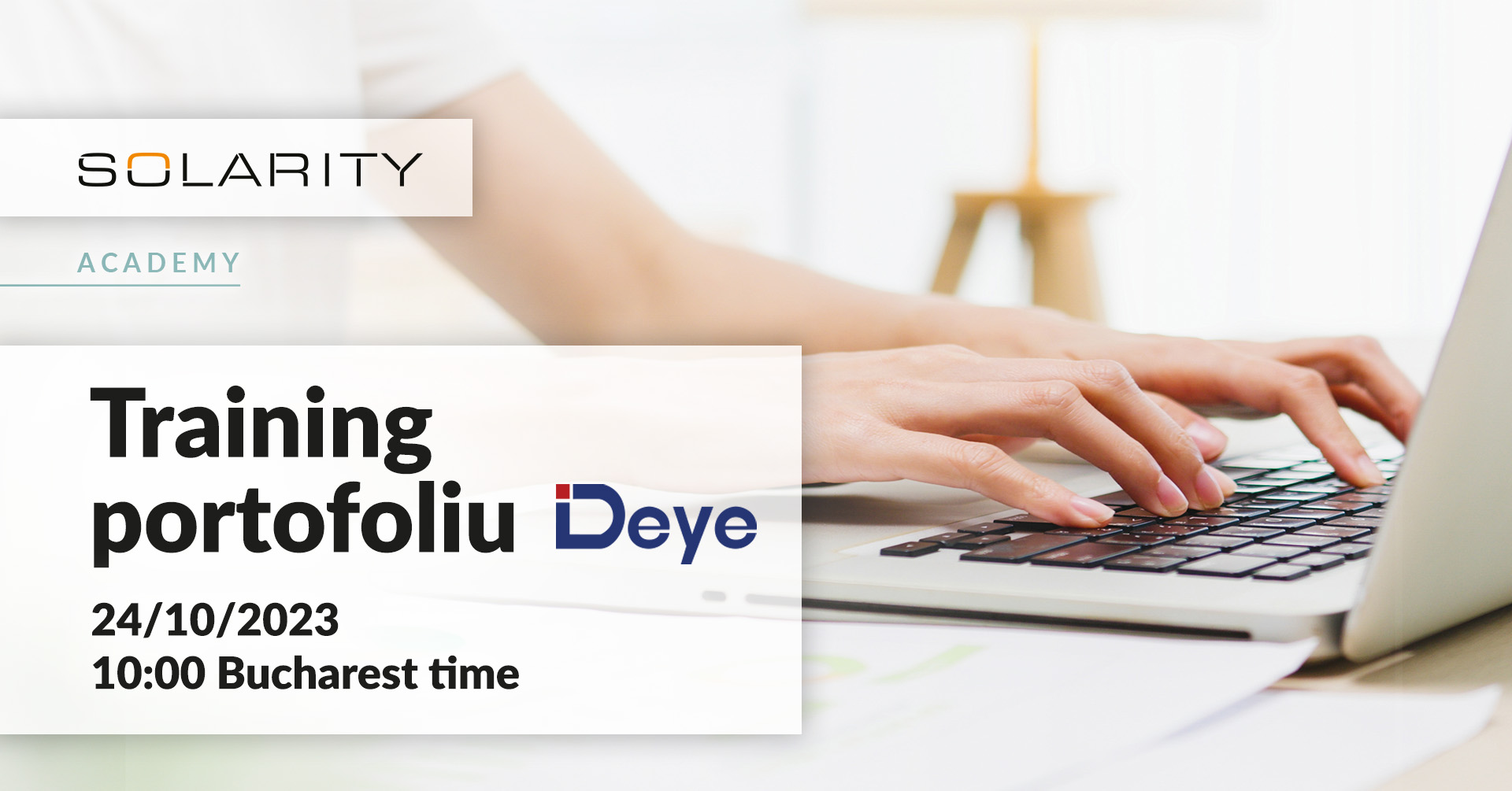 Solarity training Deye October 24, 2023 online free of charge