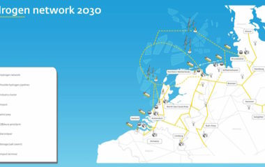 Construction Europe first hydrogen pipeline system Netherlands
