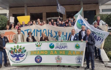 Protesters local communities mining and exploration disrupt mineral conference Belgrade
