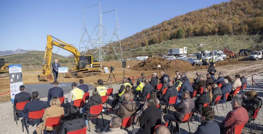 Albania construction power link North Macedonia