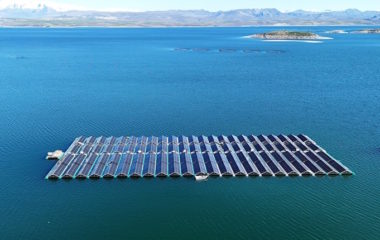 Elazig Turkey first floating solar power plant irrigation reservoir