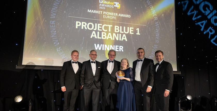 Finance in Motion Blue 1 solar park in Albania innovation award