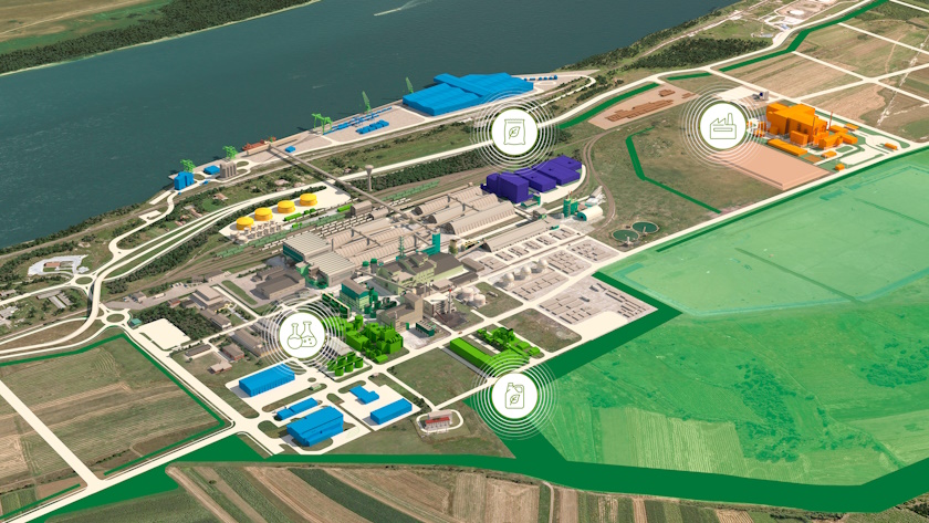 Location of industrial-chemical park Prahovo