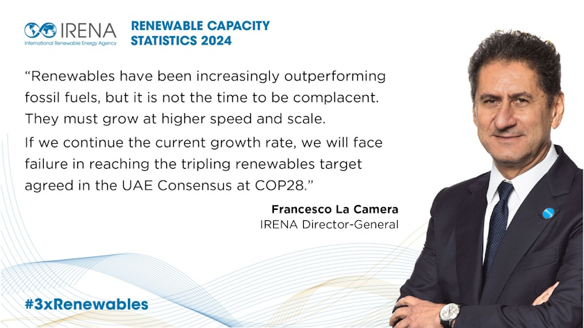 IRENA La Camera Renewables must grow at higher speed scale