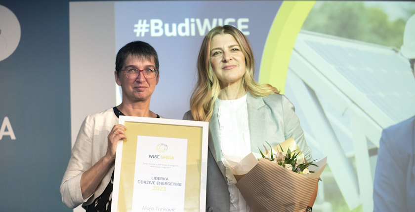Anke Konrad, the ambassador of Germany, and Maja Turković, winner of the 2023 award in the women in business and investment category
