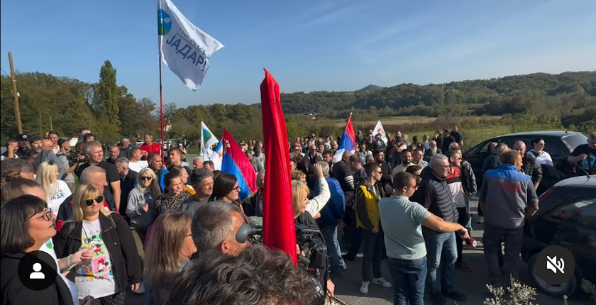 Local activists Serbia block roads reignite protests against lithium mining