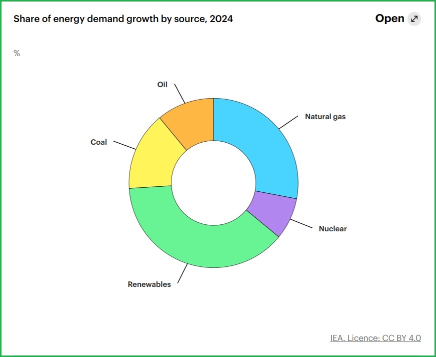 iea report energy 2024 share of energy demand growth by source