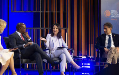 irena-renewables-target g20 berlin la camera Annalena Baerbock Kevin Kariuki