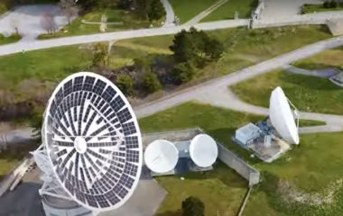 Satellite dishes get new life hosting solar panels for data center