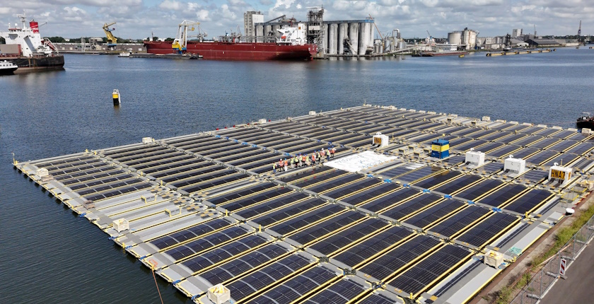 Floating solar farm ready to be merged with North Sea offshore wind park