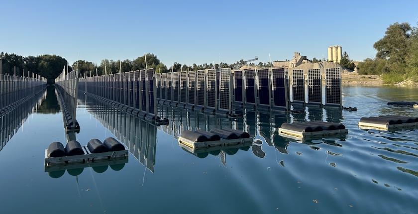 First floating solar power plant with vertical panels commissioned