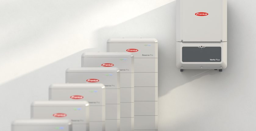 Fronius Reserva Pro battery towers up to 128 kWh Verto Plus hybrid inverter up to 33 3 kW