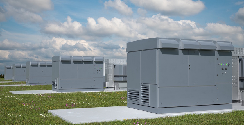 DC Energy Storage System and Power Conversion System.3D Render.